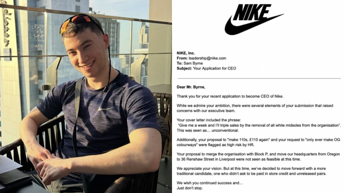 ‘Flights are booked, desk is ready’: Nike first rejects man’s application for CEO role, then came back with an offer