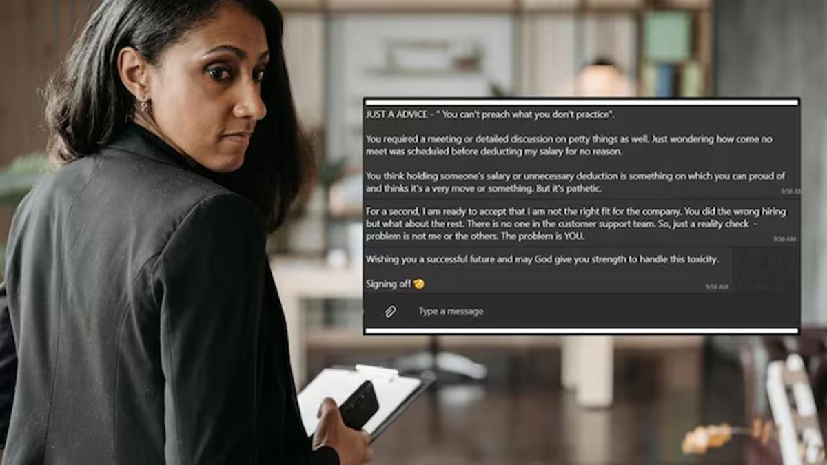 New employee calls out toxic manager in fiery farewell message before quitting