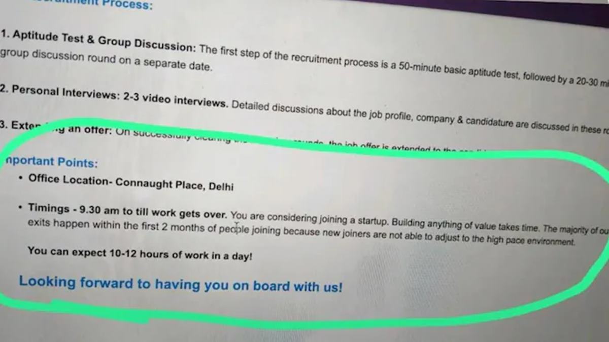 Man shares job description that 'casually threatens' candidates before they join