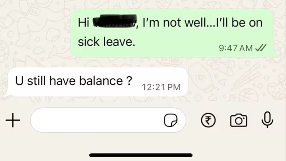 Manager's reply to employee's sick leave request makes Reddit question boundaries