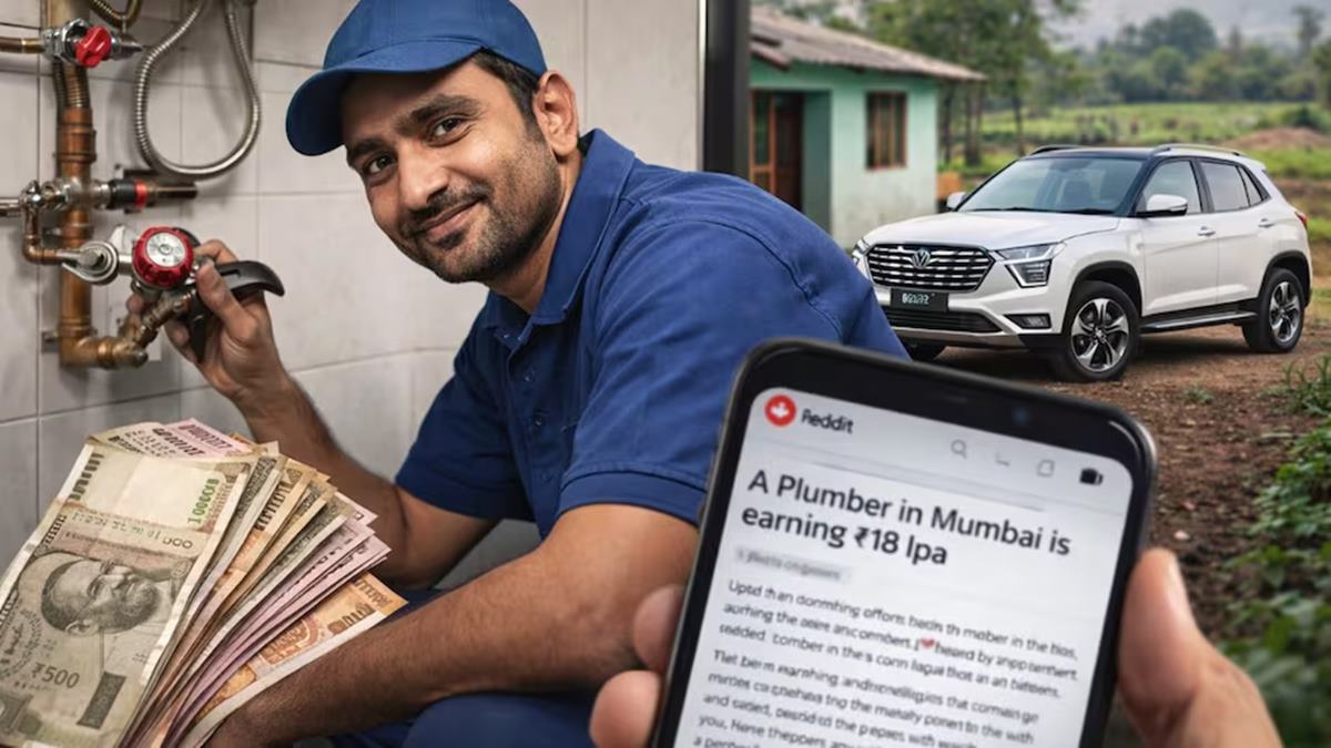 'He earns ₹18 LPA': Reddit post on Mumbai plumber's salary goes viral, sparks online debate about skilled trades