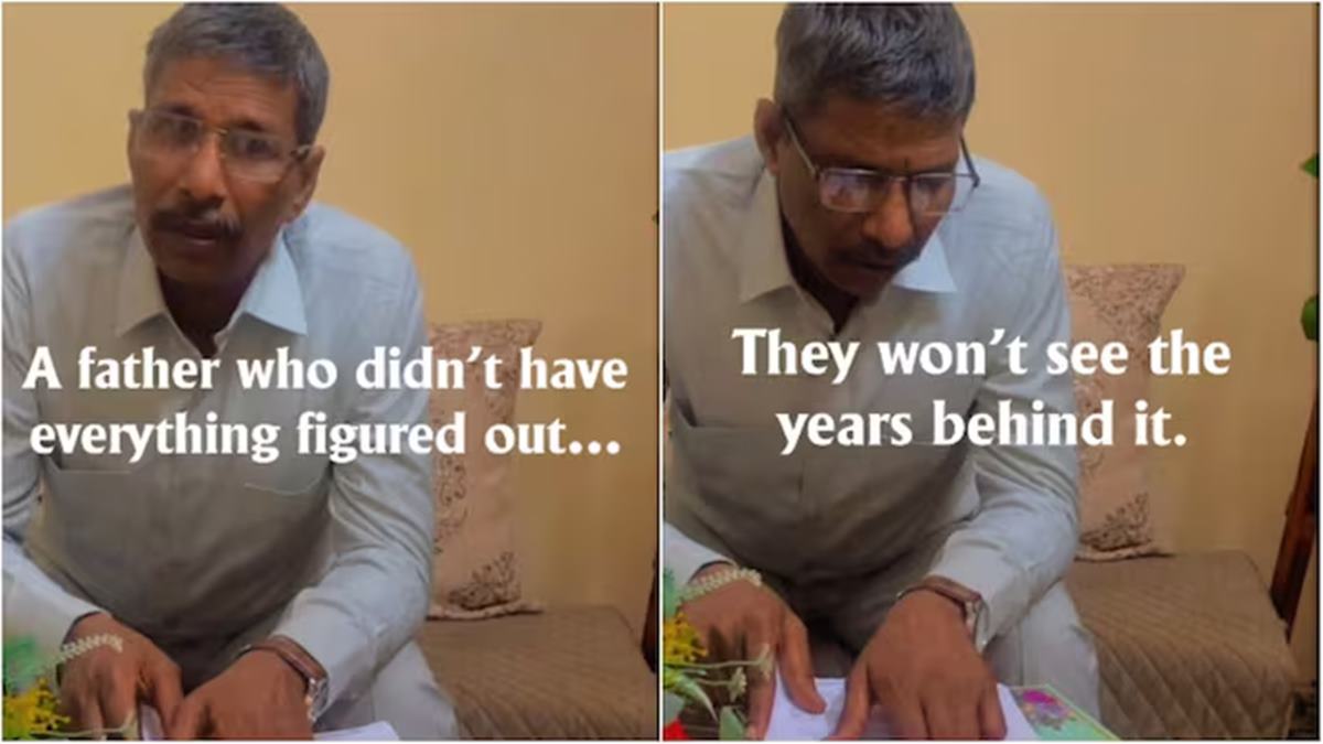 Amazon techie captures father reading offer letter. Internet calls it priceless