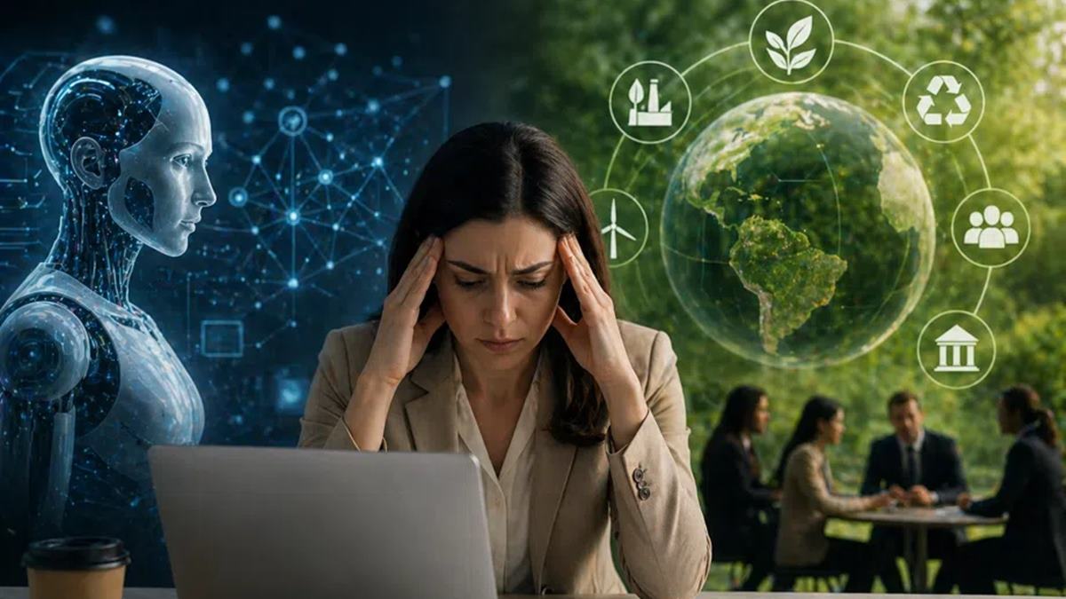 AI-induced anxiety reshapes workplace perception without improving capabilities