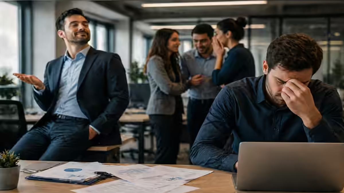 Boss takes full credit for employee’s 2-month project; coworkers whisper support but stay silent