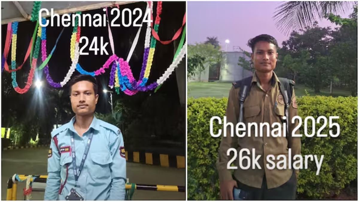 Chennai guard's 5-year salary rise goes viral. Internet questions corporate jobs